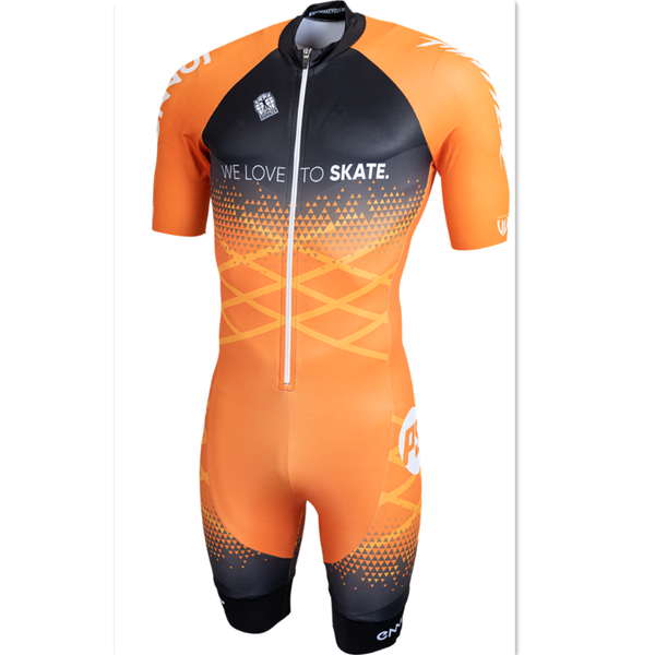 

racing sets summer powerslide matter roller skate skinsuit aero mens speedsuit short sleeve orange tri suits apparel pro team, Black;blue