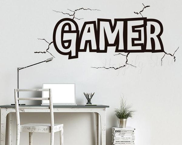 

wall stickers gamer decals gaming room decor kids bedroom house wallpaper decoration for boys removable p534