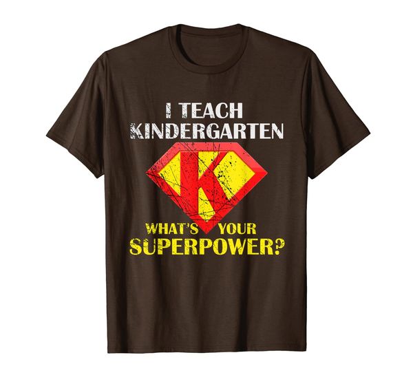 

i teach kindergarten what's your superpower t shirt tee hero, White;black