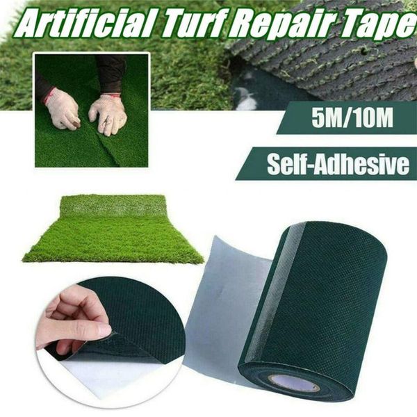 

decorative flowers & wreaths 5/15m artificial grass sod tape self adhesive joining lawn seaming turf repair