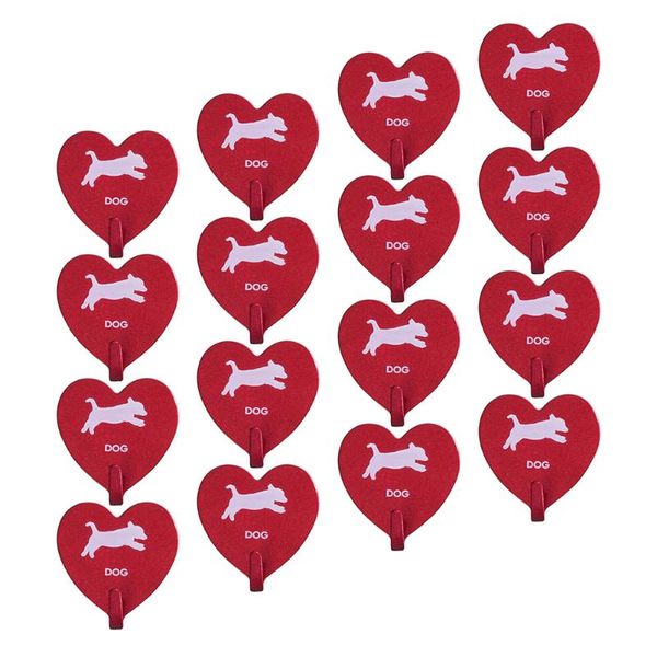 

hooks & rails 16pcs heart shape self-adhesive animal pattern iron hook
