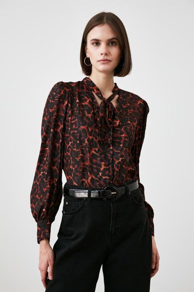 

women's blouses & shirts trendyol lacing detailed shirt twoaw21go1104, White