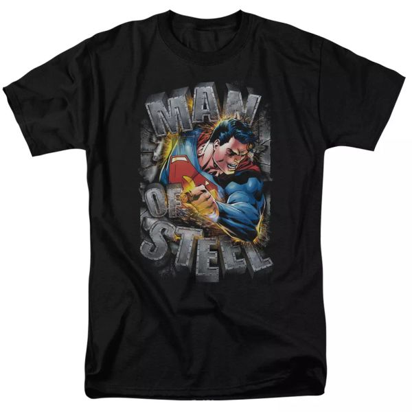 

superman ripping steel t-shirt dc comics sizes s-3x new, White;black