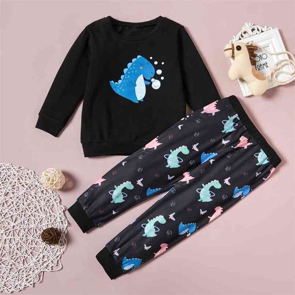 Bambino a 2 pezzi Dinosauro per bambini / Pantaloni Pantaloni Pantaloni Set per bambini Abbigliamento Boy Set 210528