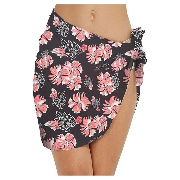 

women's swimwear scarf wraps cover up 2021 women short sarongs beach wrap sheer bikini chiffon ups for portable, White;black