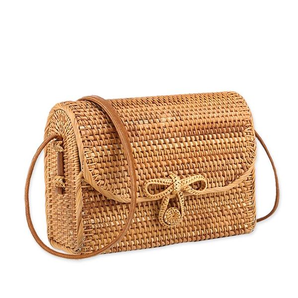

evening bags square bag single shoulder skew spanning hand-made long cane vine woven of ancient persian mia beach crossbody