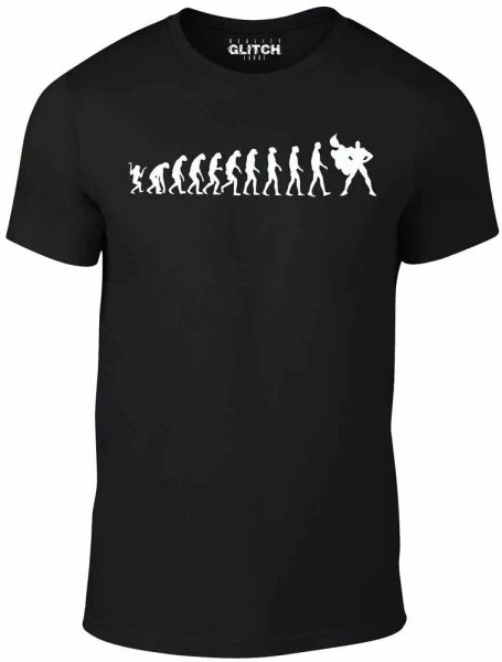 

superhero evolution t-shirt - funny joke t shirt comic book hero timeline, White;black