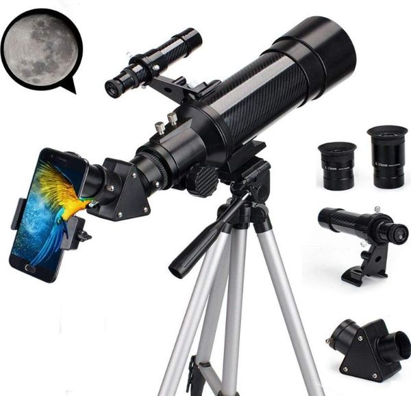 

telescope & binoculars eastpole 70mm for beginners and kids, refracter travel scope viewing moon stargazing outdoor activities, fmc lens,