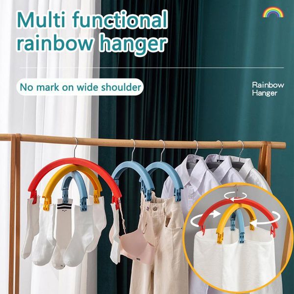

hangers & racks creative rainbow rotating drying rack multifunctional three-layer sheet