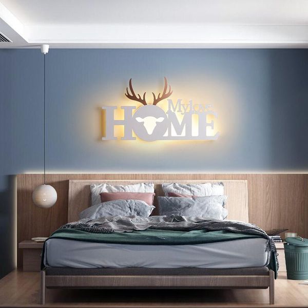 

nordic wall lamp living room sofa background decoration led bedroom bedside factory direct lighting