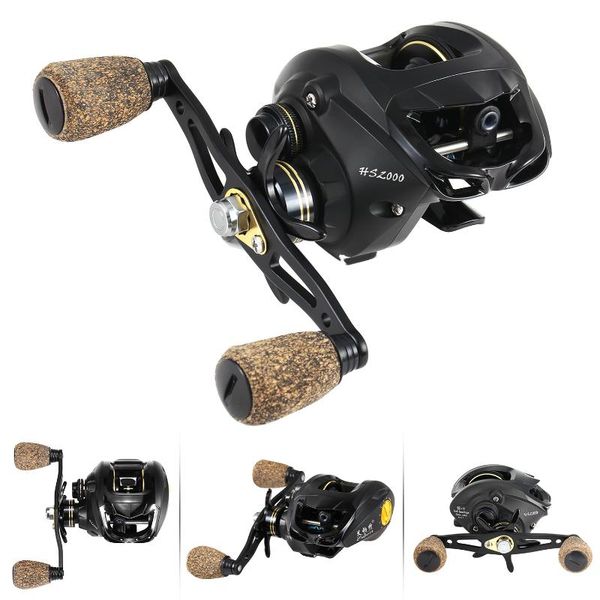

fishing reel 18+1 ball bearings baitcasting deep shallow spools 6.3:1 gear ratio carp bait spinning casting reels