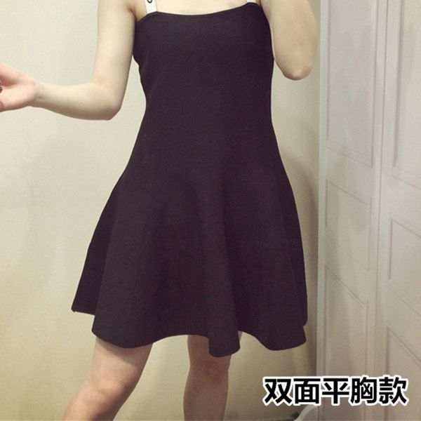 

letter suspender black waist closed, small on both sides, ice hemp dress, Black;gray