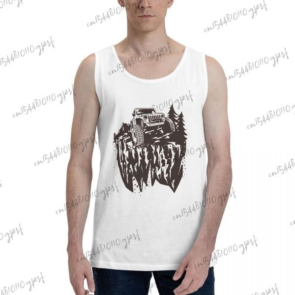 

men' tank 100% cotton ropa adventure lover shirt white clothing, White;black