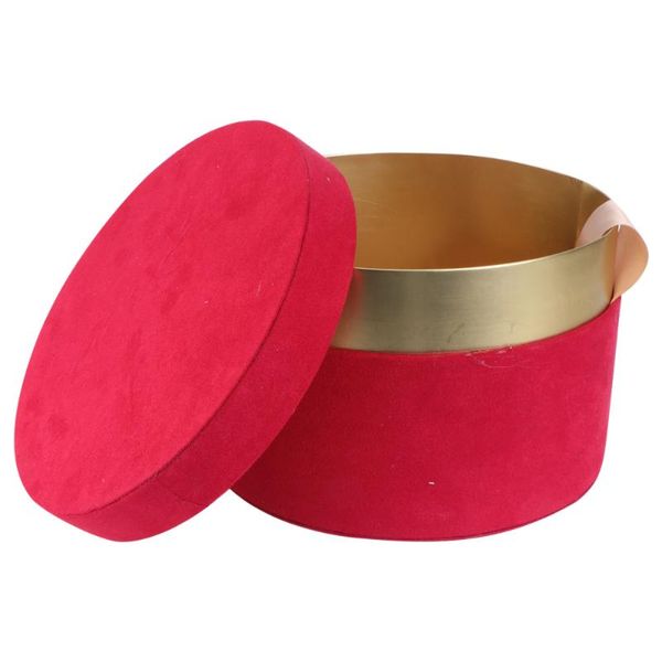 

1pc party candy box unique wedding round wrapping gift (red) wrap