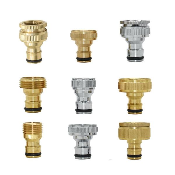 

watering equipments 1/2" 3/4" 1" thread brass quick connector garden adapter drip irrigation copper hose fittings 1 pcs