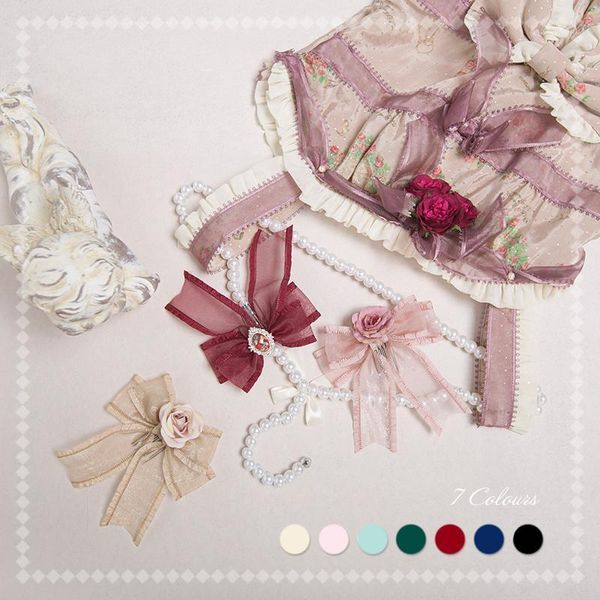 

handmade vintage rose/gem trim hair combs / headwear bows,yarn 13 types1