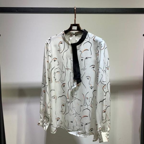 

women's blouses & shirts ah12208 fashion 2021 runway luxury european design party style clothing, White
