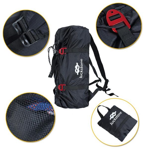 

cords, slings and webbing rock climbing rope bag cord carry hiking shoulder backpack folding portable waterproof ground mat