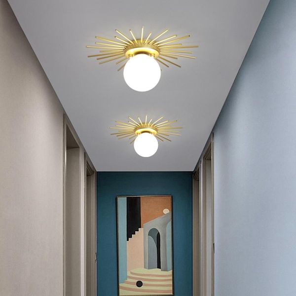 

ceiling lights modern led lamp creative foyer corridor balcony simple indoor lamps glass lampshade g9 bulb