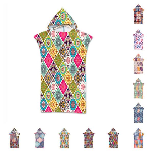 

bath towel with hood beach cloak color geometric print hooded