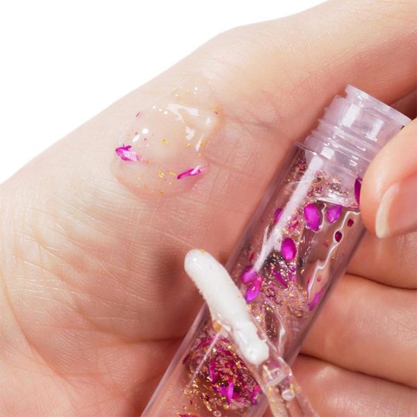 

lip gloss 10 colors available petal gold foil moisturizing transparent glass glaze