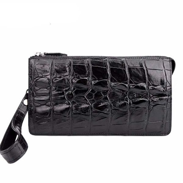 

wallets xiangdongdong men clutch bags thai crocodile skin bag wallet single zipper genuine leather, Red;black