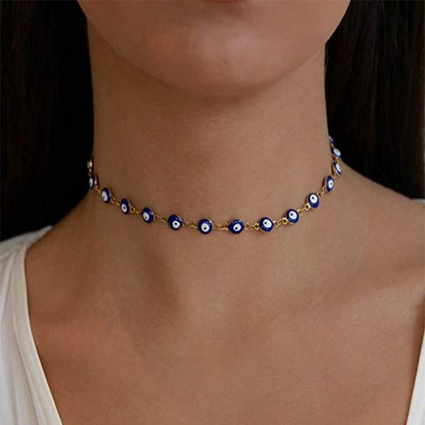 

s2083 fashion jewelry turkish symbol evil eye beaded necklace blue eyes bracelet, Silver