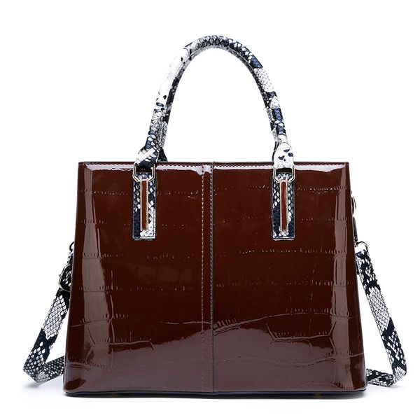 

noble luxury handbag women bags the crocodile grain pu leather designer female shoulder crossbody snake handle bag