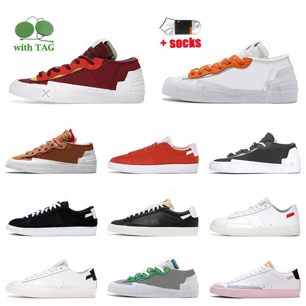 

fashion designer sneakers nik blazer low 77 vintage running shoes women mens trainers university red white black british tan iron grey class