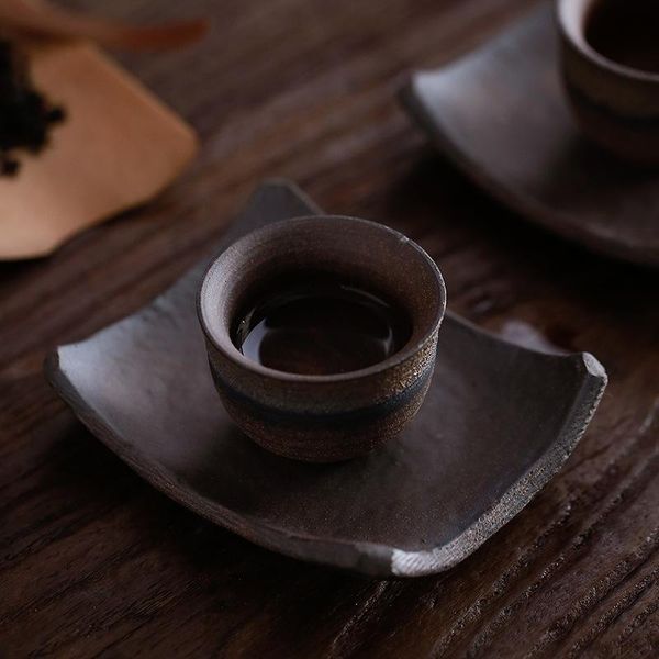 

retro ceramic vintage nostalgic decorative tile shape coffee accessories home decoration mats & pads