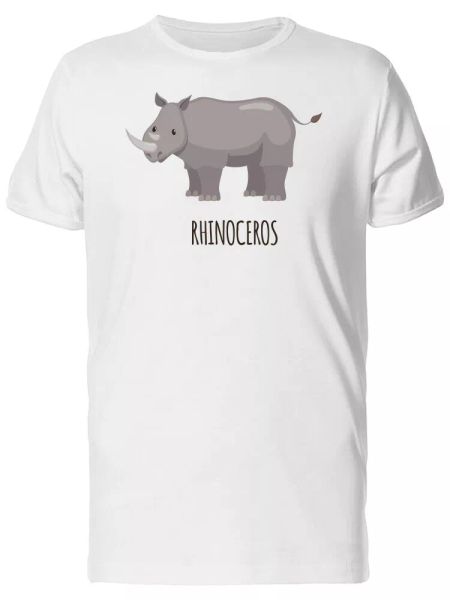 

Cute Illustration Of A Rhino Men's Tee -Image by Shutterstock, White;black