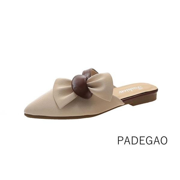 

slippers 2021 women's khaki butterfly-knot summer high heel sweet outside women, Black