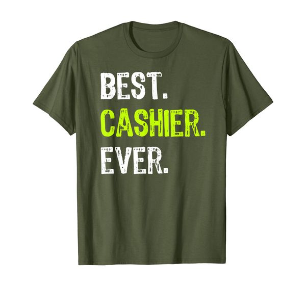 

cashier ever funny gift t-shirt, White;black