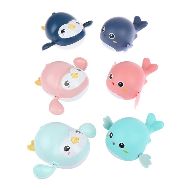 

Cartoon Penguin dolphin Baby Bath Water Toy Infant Swim Chain Clockwork Toy