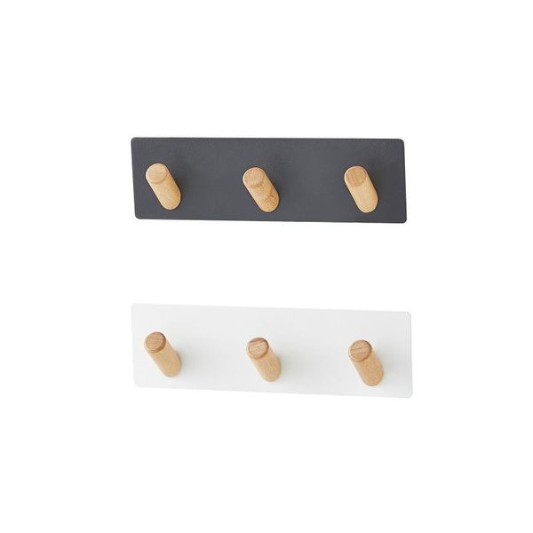 

hooks & rails home iron wooden wood coat rack punch-towel wall hanger light durable storage hook for bedroom