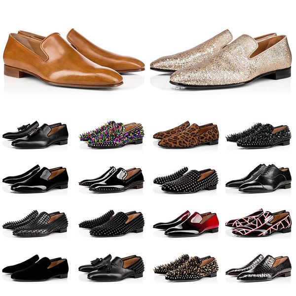 

original red bottoms party dress wedding slip on loafers shoes for man dandelion tassel luxurys designers sneakers oxford shoe luxury men&#0, Black