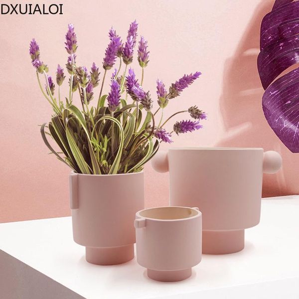

nordic handmade simple vase flower arrangement pot oyoy pink ceramic creative design decorative ornament vases