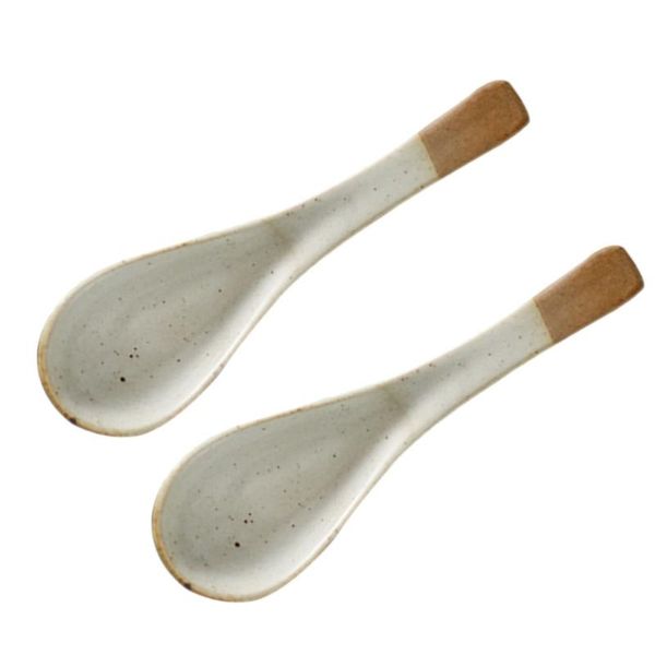 

spoons 2 pcs japanese style mixing simple scoops delicate dessert