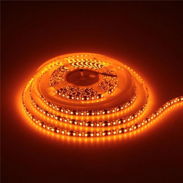 

mokungit 2x5m 3528 orange led flexible strip light lamp 120leds/m waterproof ip65 12vdc black pcb for home els clubs strips