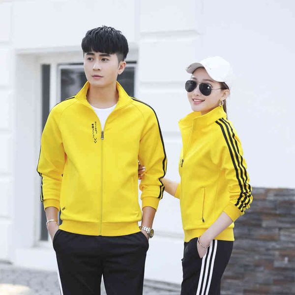 

2020 spring and autumn long sve sports men's large coat sportswear suit women's korean version sweater leisure couple style, Gray