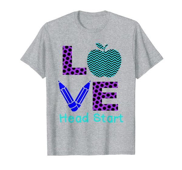 

purple love head start t-shirt, White;black