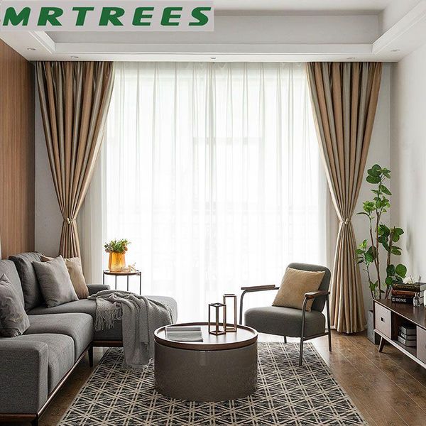 

curtain & drapes blackout for living room modern striped finished bedroom custom kitchen door decoration curtains