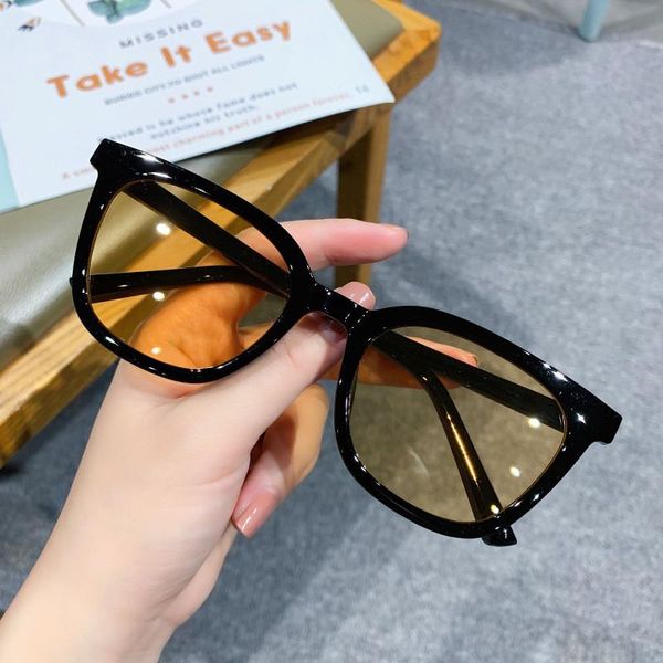 

sunglasses korean style shades for women 2021 designer men big frame sun glasses anti-uv oculos eyewear, White;black