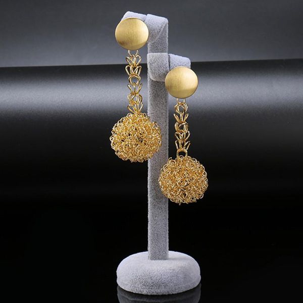 

dangle & chandelier wholesale fashion charm african bridal earrings drop jewelry wedding dubai gold color earring for women, Silver