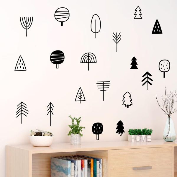 

window stickers trees diy wall creative artistic creation carved living room stairs refrigerator decorate your