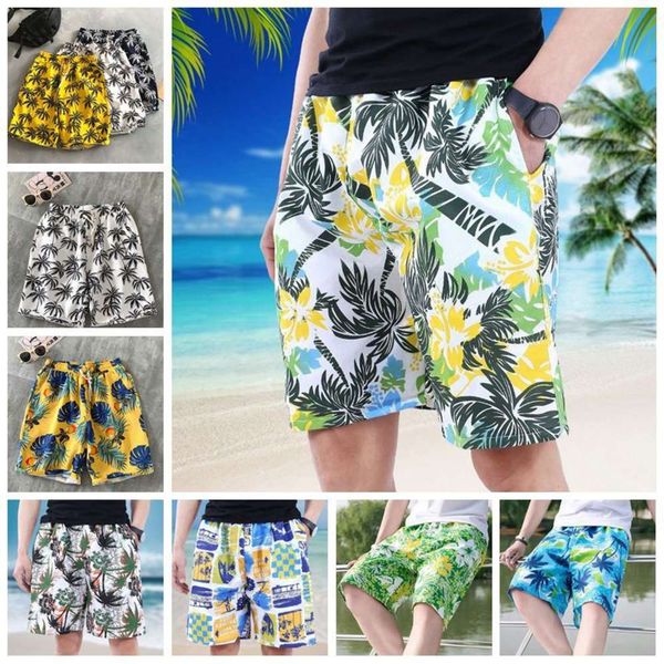 

men's shorts summer style men's hawaiian beach pants, White;black