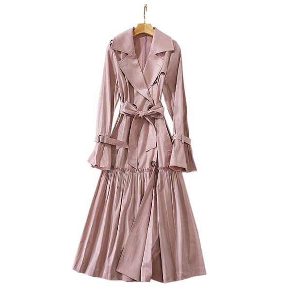 

casual dresses purple / brown long trench dress autumn winter warm, Black;gray