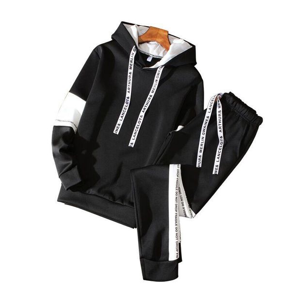 

men's tracksuits european station autumn spring and sports sweater korean style trendy clothes ins tide suit, Gray