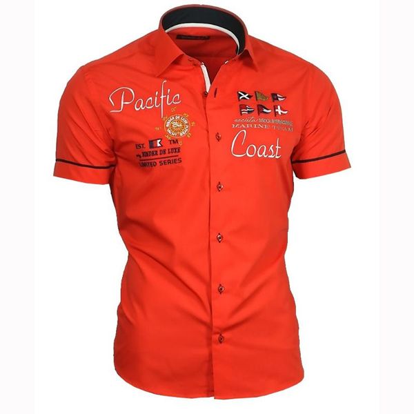

men's casual shirts zogaa men all-match large size daily youth chic turn-down collar stylish short sleeved boy trendy male, White;black
