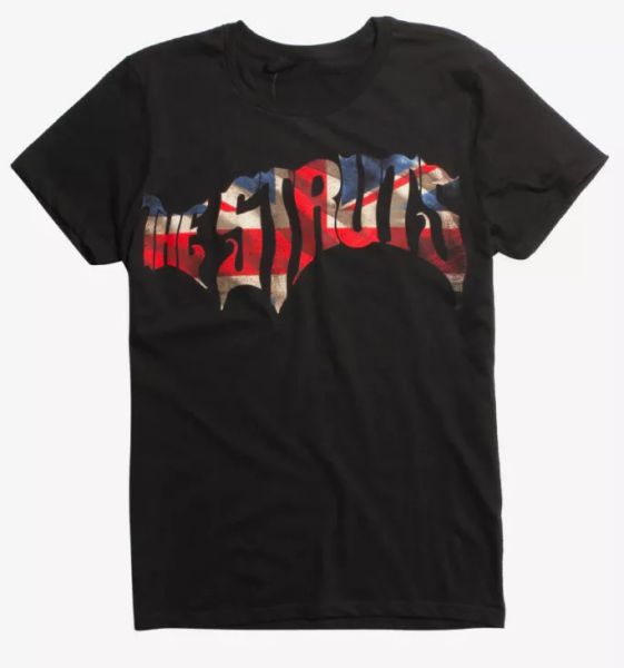 

the struts union jack logo t-shirt new authentic & licensed, White;black